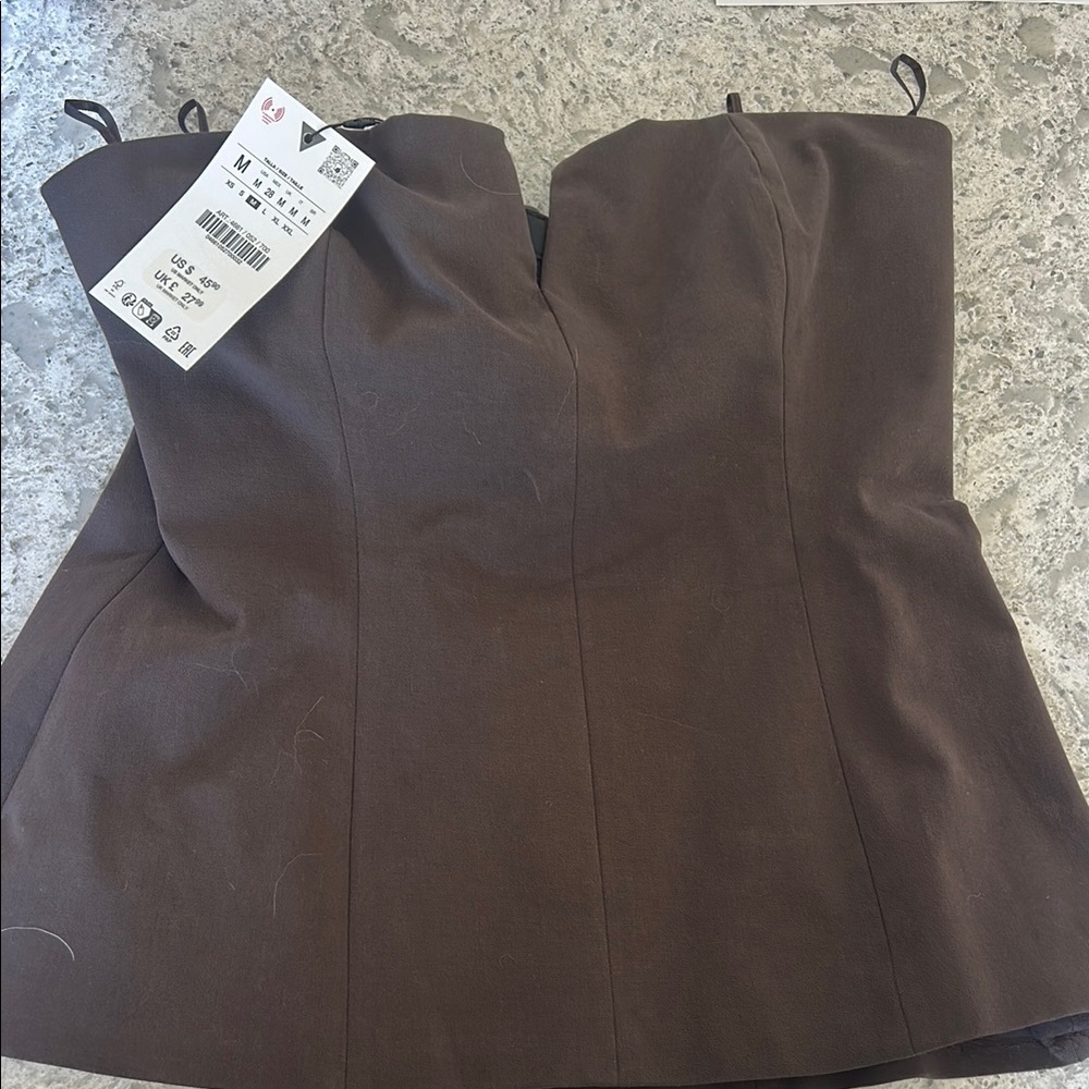 Zara NWT strapless top